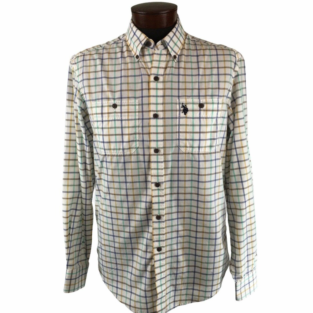 US POLO ASSOCIATION MEN’S CHECKERED SHIRT M